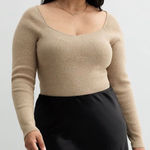 SO  Beige Knit Bodysuit. Size 2X. NWT. Photo 0