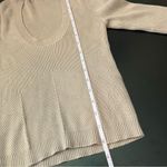 Abercrombie & Fitch ✨ Scoop Neck Ribbed Knit Sweater Tan Neutral Small Photo 9