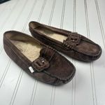 UGG  Brown Suede Moccasin Slippers Women’s Size 7.5 Photo 1