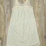 Vintage Nicole Sleeveless Nightgown Satin Lace Slip Blue Modest Chemise Size S Photo 0
