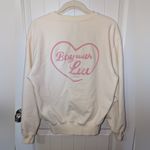 Official BTS Boys with Luv Sweater Medium Cream/Pink Pink Photo 1