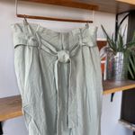 A New Day Light Sage Green High Waist Belted Dress Pants Size Large Photo 6