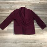 Vintage 100% Wool Blazer, Made in USA Purple Size L Photo 5