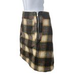 POL ✨ Mini Skirt Size S Brown Tan Plaid Zip Front Flannel✨ Photo 6