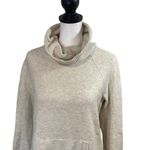 Loft Women's Cowl Neck Sweater Pullover Long Sleeve Ribbed Beige Size Petite SP Photo 2