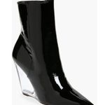 Stuart Weitzman  Lucite 100 Wedge Heel Boots in Black Size 7.5 New w/o Box $750 Photo 2