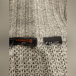 Merrell  Cable knit chunky long gray zippered button detail size Medium Cardigan Photo 4