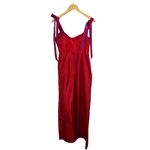 Anthropologie  Hutch Red Seamed Wide-Leg Pockets Party Jumpsuit Size‎ 6 NWT Photo 2