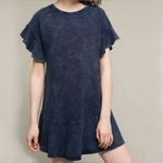 Anthropologie Saturday Sunday Odette Ruffle Sleeve Mini Dress Indigo Size XS Photo 1