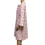 Vintage Sears Quilted Pink Floral Robe House Coat Pearl Snap Up Womens Medium Photo 2