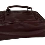 Giani Bernini  Womens Quilted Dome Satchel Handbag Maroon‎ Leather Zipper Photo 3