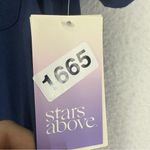 Stars Above NWT  Short Sleeve Pajama Shirt Button Womens Medium Blue Photo 6