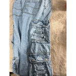 Vintage Garage Denim Cargo Jeans Womens Size 26 Light Wash Multi Photo 9