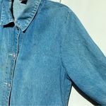 Unique Vintage Vintage Tudor Court Embroidered Floral Denim Jacket Coat Blue Size Large Photo 4