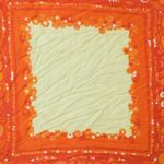 Vintage Ornate Orange & Yellow Floral Scarf Wraps Photo 3