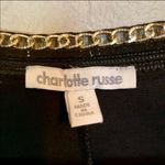 Charlotte Russe Bodycon Black Gold Chain Side Cut Out Dress Size Small Photo 6