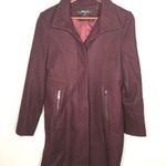 Kenneth Cole Kenneth coal wool blend burgundy pea coat jacket Photo 0