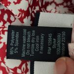 Daytrip  Women's Red Floral Print Boat Neck Long Sleeve Boho Blouse Top Size L Photo 6