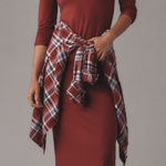 Reformation Tommie Knit Maxi Dress NWT Wine Red Long Sleeve M Photo 0