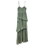 Lulus Women’s Jehona Sage Brush Pleated Classic Tiered Maxi Dress Size XS NEW Photo 5