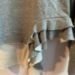 Black Orchid NWT  Grey Ruffled Raw Hem Pullover Sweatshirt Size M Photo 10