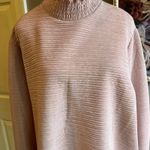 SheIn Romantic Blush 2 XL Ribbed Cowl Neck Blouse Chic Whimsical Holiday Festive Photo 10