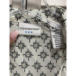 Covington  Cream/Green Geo Chiffon Button Up Collar‎ Blouse Size XL Short Sleeve Photo 2