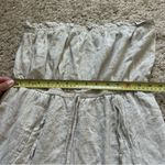 Allie Rose  Women’s Size Large Cream Linen Blend Romper Oatmeal Color Photo 2