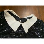Venus  Sequins Dress Women Small Black Neutral Preppy Dark Academia Halloween Photo 7