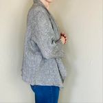Beau Jours Dark Grey Linen Minimalist Open Cardigan Photo 5