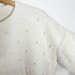 Madewell  Crewneck Bobble Pullover Sweater Antique Cream Ivory size M Photo 4