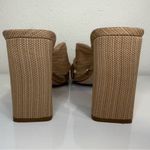 Schutz  Wendy Pearl Beige Leather Color Block High Heel Sandals Size 9 EUC Photo 6