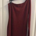 Popular Basics Dark Red One-Shoulder Dress Photo 1