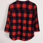 Eden & Olivia  S Sherpa Fleece Collar Buffalo Plaid Button Down Top Photo 2
