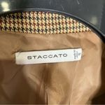 Staccato houndstooth open blazer tan brown multi colored women’s size small Photo 3