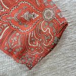 Anthropologie Love Sam Kamala Top Womens L Orange Paisley Peasant Sheer New Photo 12