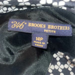 Brooks Brothers 346 NWOT Black White Sleeveless Geometric Floral Dress 14P Photo 5