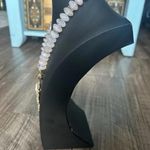 Gorgeous Statement Necklace Pink, Bronze, Gemstones. Triple Pendant, Excellent! Pink Photo 1