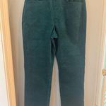 d&co Denim & Co Petite Velvet Feel Pants Green Straight Leg Women’s XSP Size undefined Photo 0