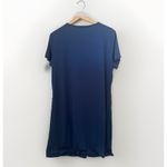 Ekouaer Short Sleeve Button Down Nightgown Blue V Photo 1
