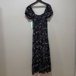 Stitch & Pine Black Floral Short Sleeve Maxi Dress Size M Size M Photo 3