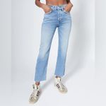 RE/DONE 70s Stove Pipe High Rise Straight Crop Jeans in Light Stone Size 26 Photo 3