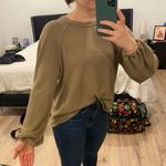 Boutique Green Waffle Knit Sweater Photo 2