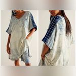 Free People NWOT  We The Free True Blue Tee - indigo navy blue - small Photo 1