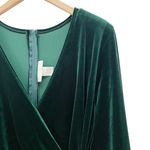 Fiesta Emerald Green Velvet Gown Size XL Long Sleeve Draped Wrap Maxi Dress VTG Photo 8