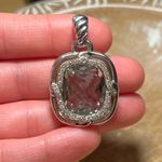 David Yurman Sterling Silver Diamond Prasiolite Labyrinth Enhancer Pendant Photo 11