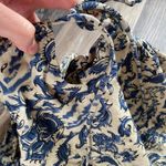 Natural Life Cotton Boho Cottagecore Earth Tone Blue Cream Midi Dress Medium Photo 4