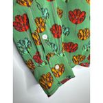 Ann Mashburn 2010s  Green Floral Printed Bow Blouse size  Small Photo 6