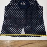 Lady Hagen Navy Star-Patterned Sleeveless Collared‎ Top Polo Preppy Photo 11