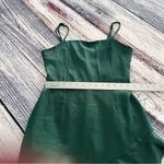 Lulu's Dreams Come True Emerald Green Satin Ruffled Mini Dress Photo 7